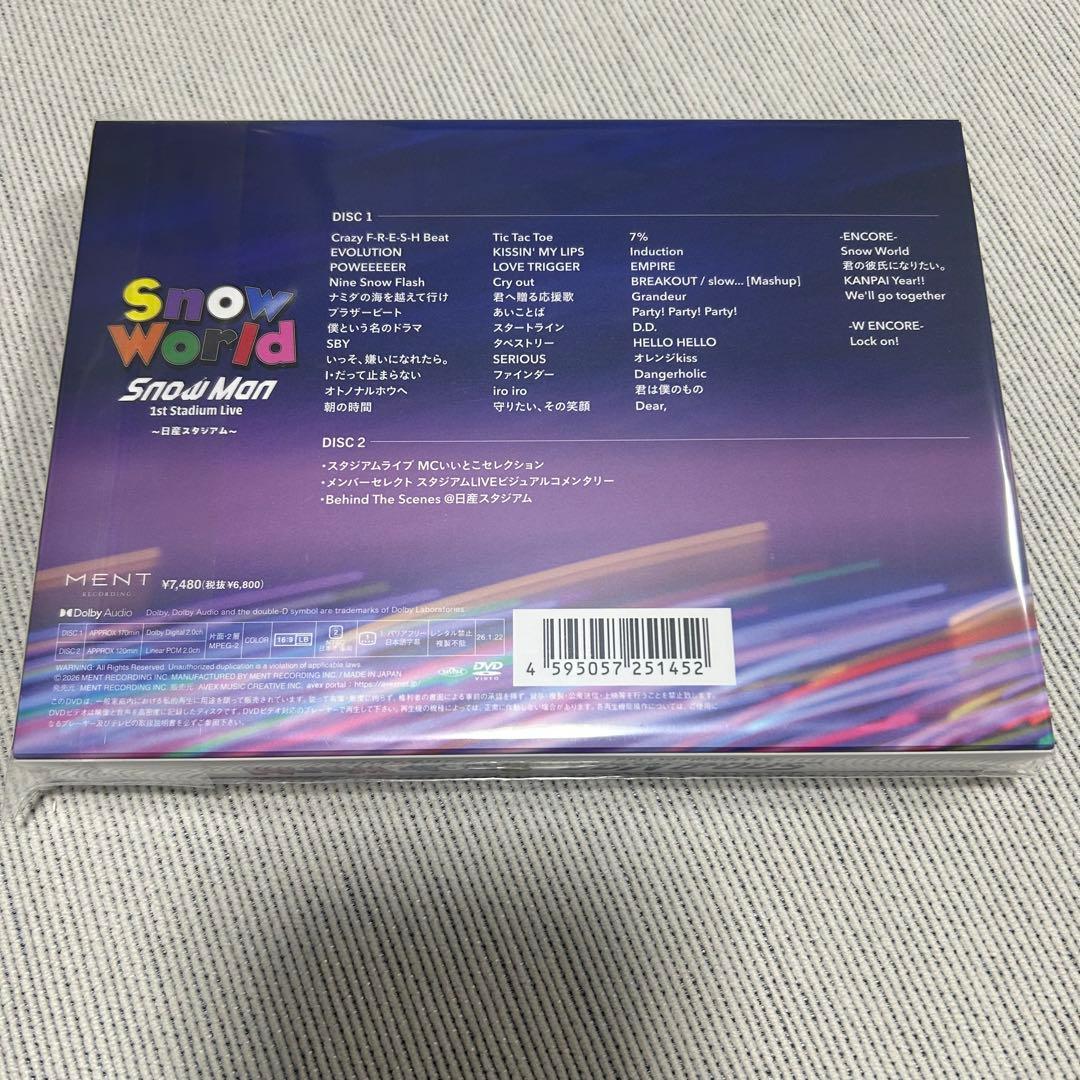 FC限定盤・DVD】SnowMan 日産スタジアム Snow World - メルカリ