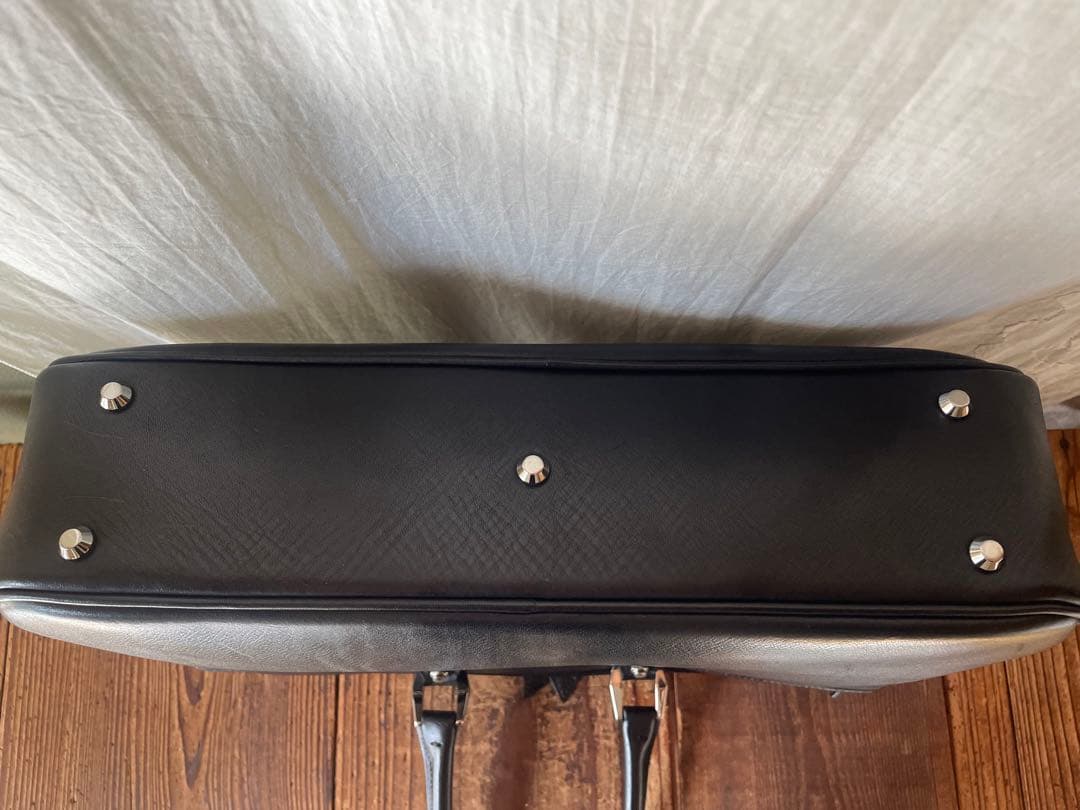 【未使用】万双　双鞣和地 シングルブリーフケース　ブラック　黒