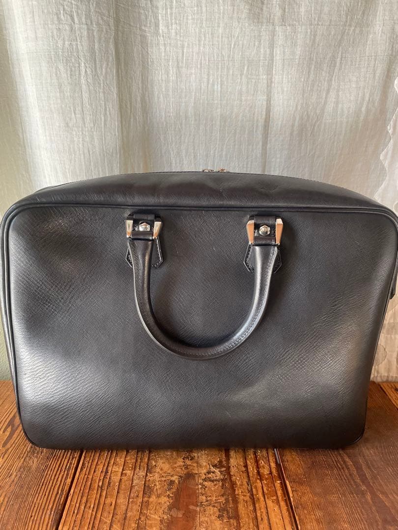 【未使用】万双　双鞣和地 シングルブリーフケース　ブラック　黒