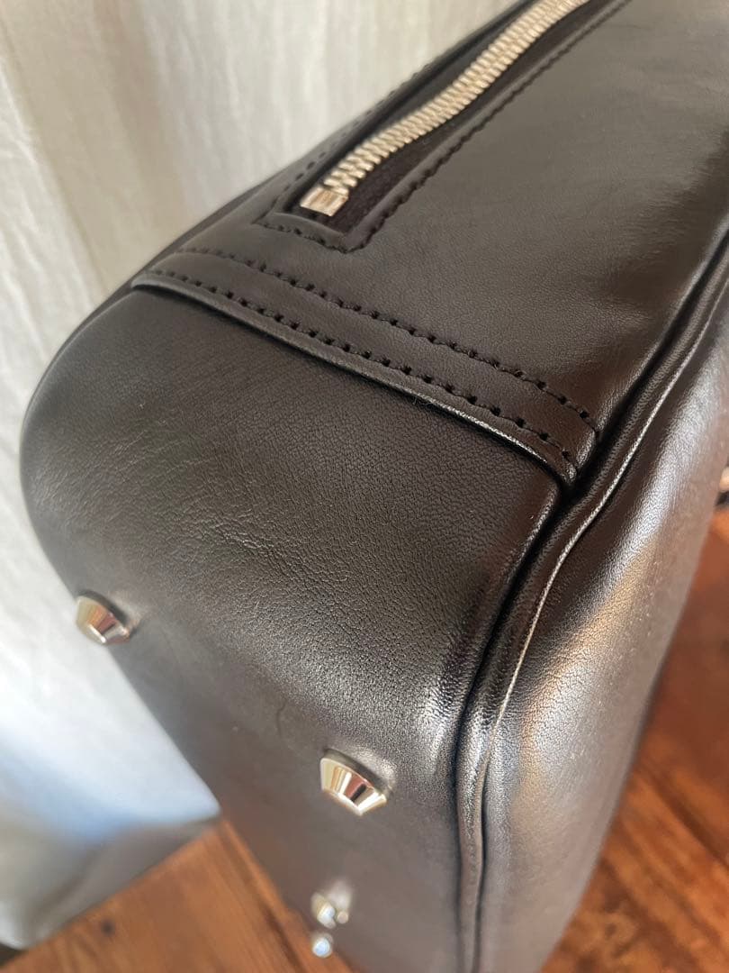 【未使用】万双　双鞣和地 シングルブリーフケース　ブラック　黒