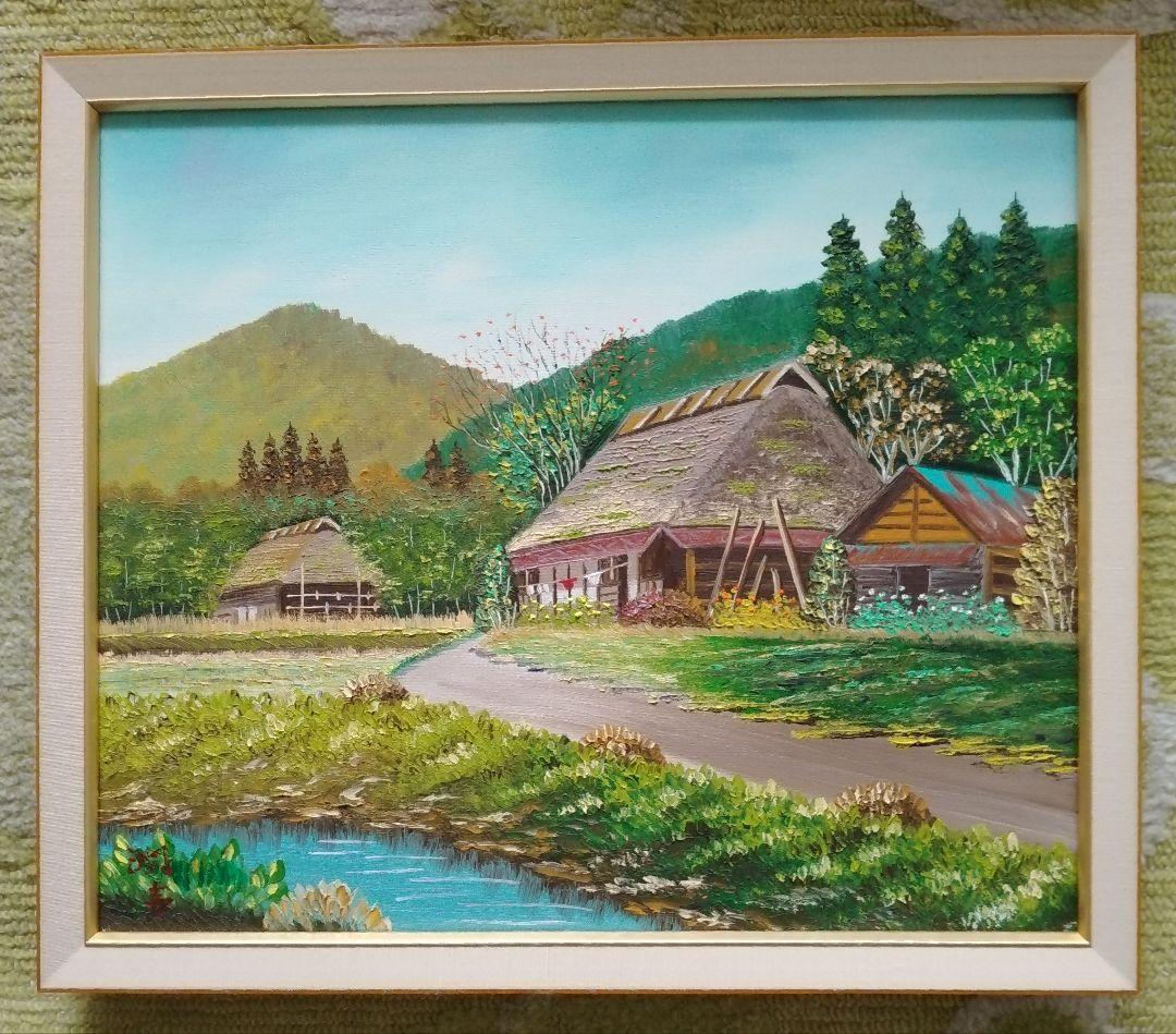 日本の懐かしい風景を描き続けた人気画家・向井潤吉の油彩画「古