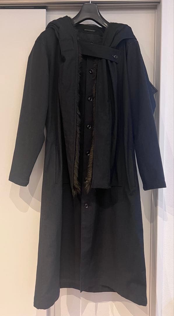 ヨウジヤマモト プールオム 18AW Double Hooded ドレスコート