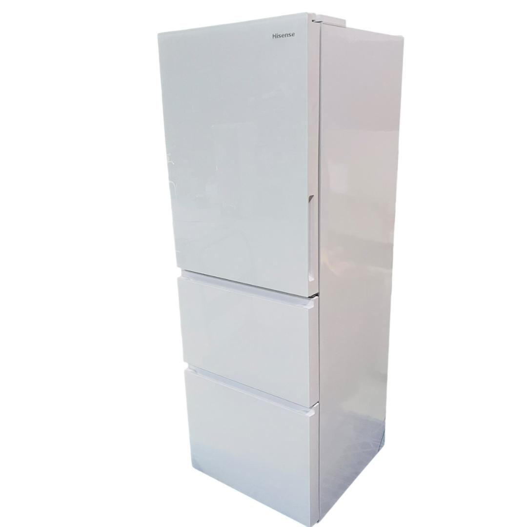 【極美品・2025年製】ハイセンス Hisense 冷蔵庫 HR-G3601W 冷蔵庫 ガラスホワイト HR-G3601W [幅59.8cm /358L /3ドア /右開き