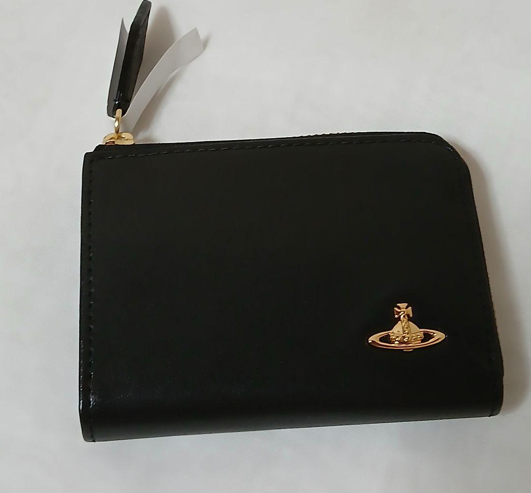 未使用★ヴィヴィアン字型ファスナーケース・パスケース付き小銭入れ　ブラック