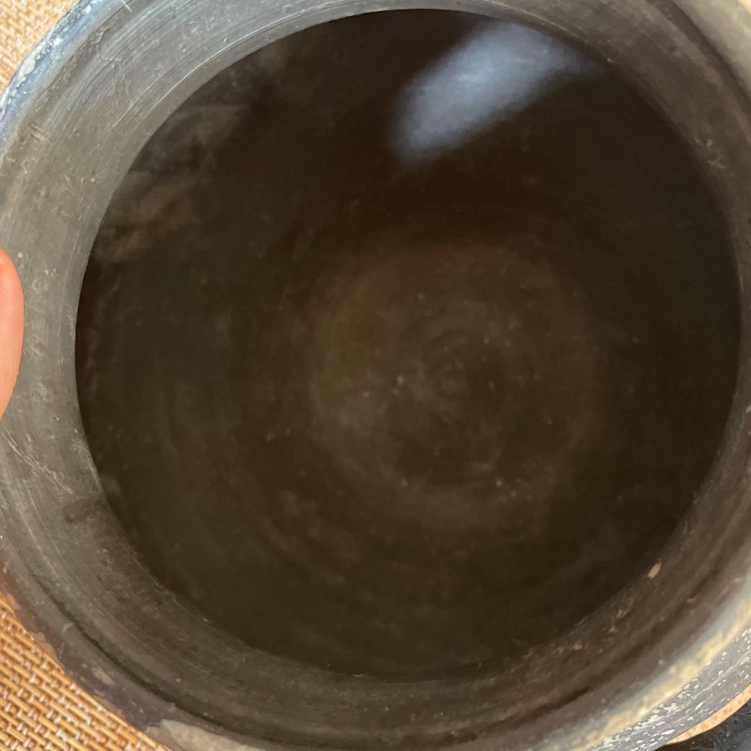 中国古美術 黒陶 壺 竜山文化 Chiping Black Pottery