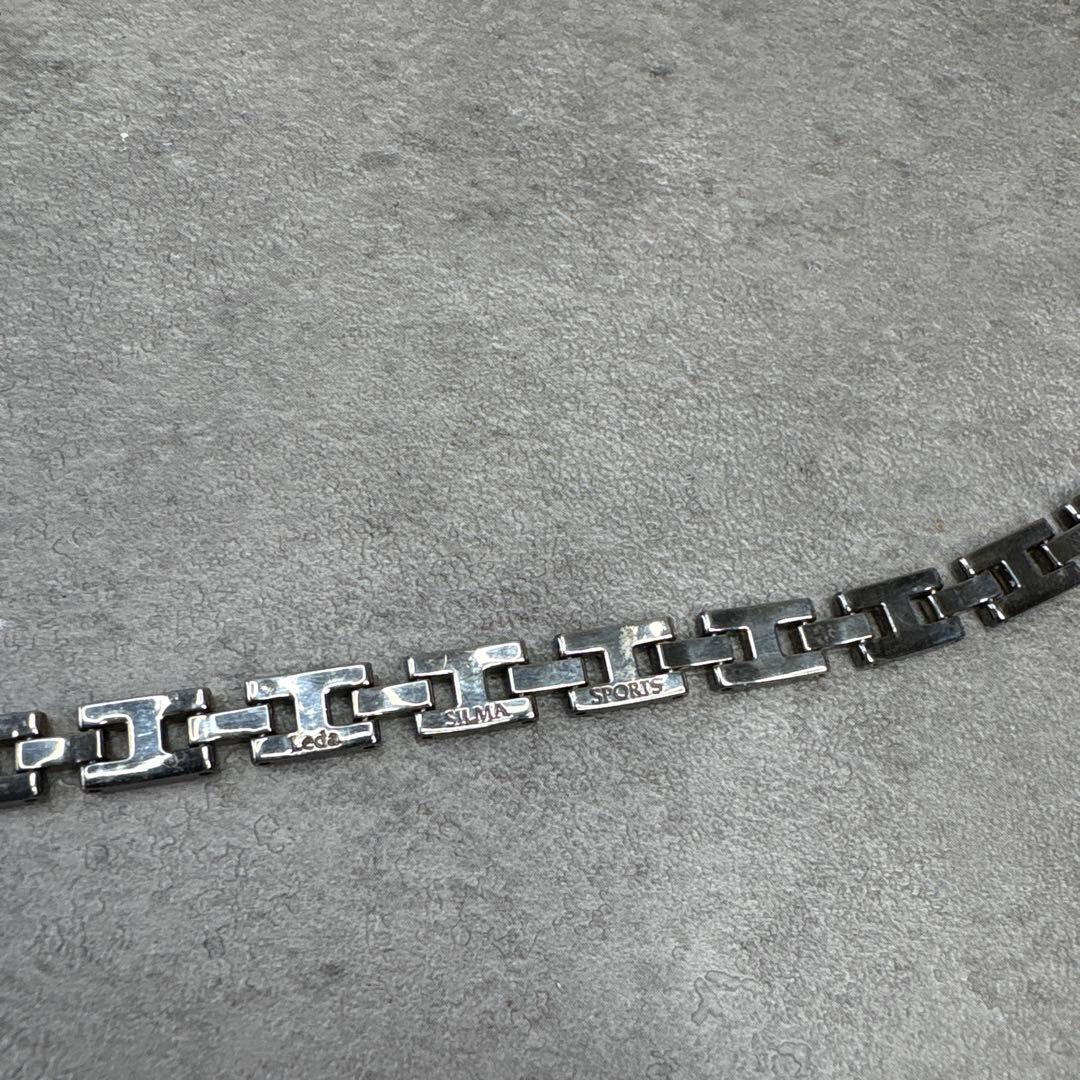 美品！Leda SILMA SPORTS レダジルマ シルバーベルトブレスレット