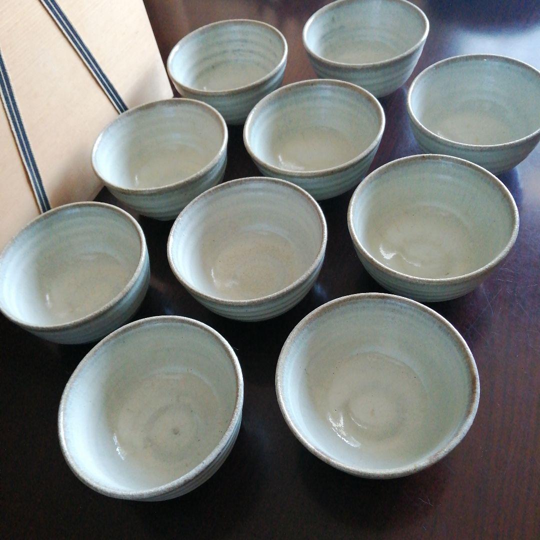 唐津焼 利左衛門 唐津数茶碗 10客 12cm