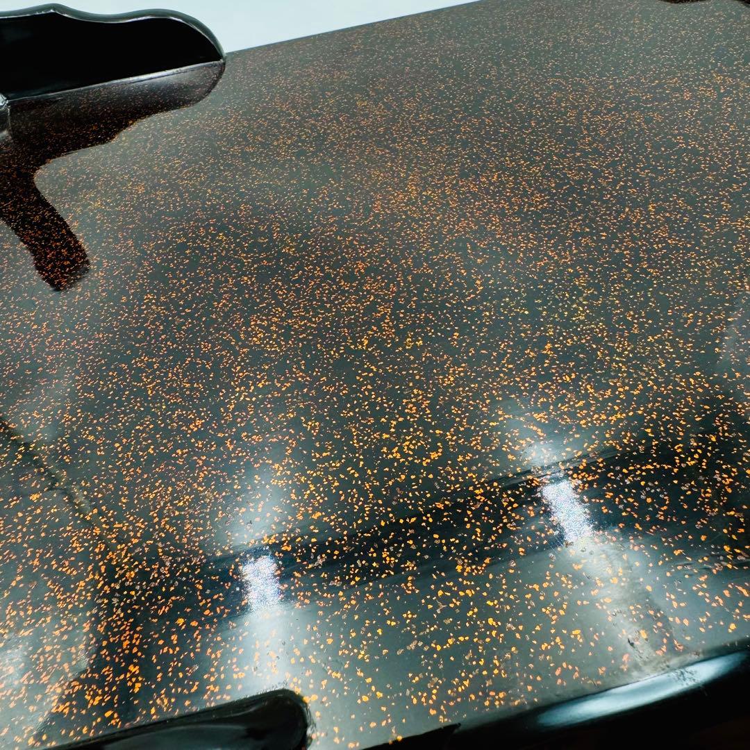 長野横笛 黒箪花蒔絵香盆 膳 卓】漆芸 木箱 伝統工芸 明治 京漆器 秋草