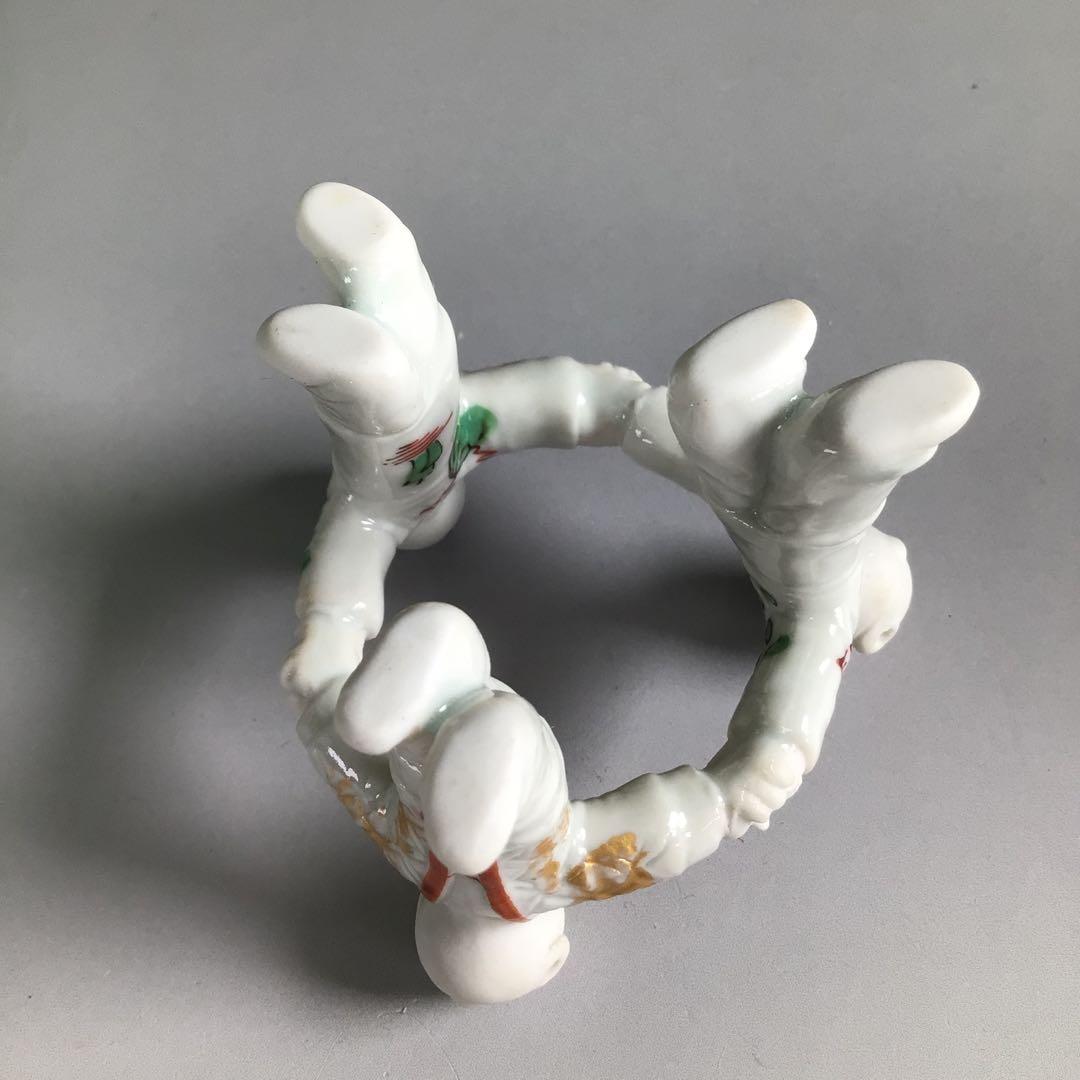 R101 蓋置 『林邦佳作』『不傳庵宗実 箱書』『三ツ人形