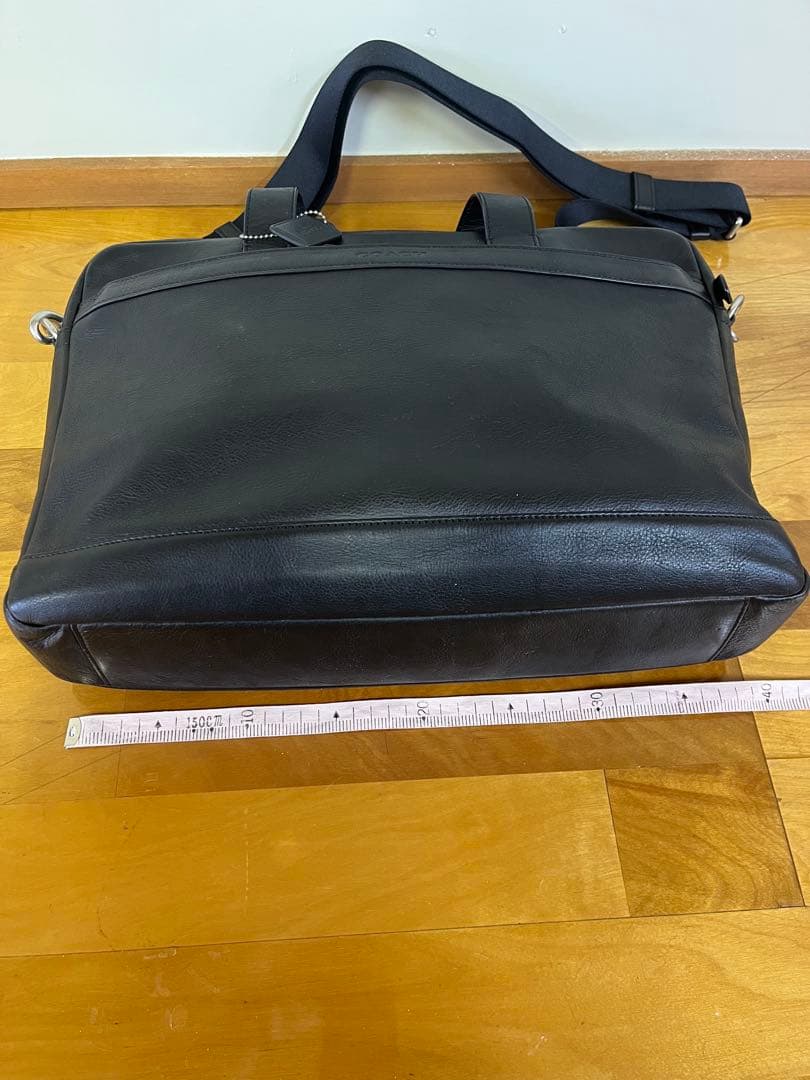 COACH レザービジネスバッグ 黒