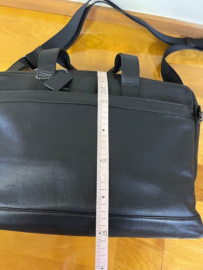 COACH レザービジネスバッグ 黒