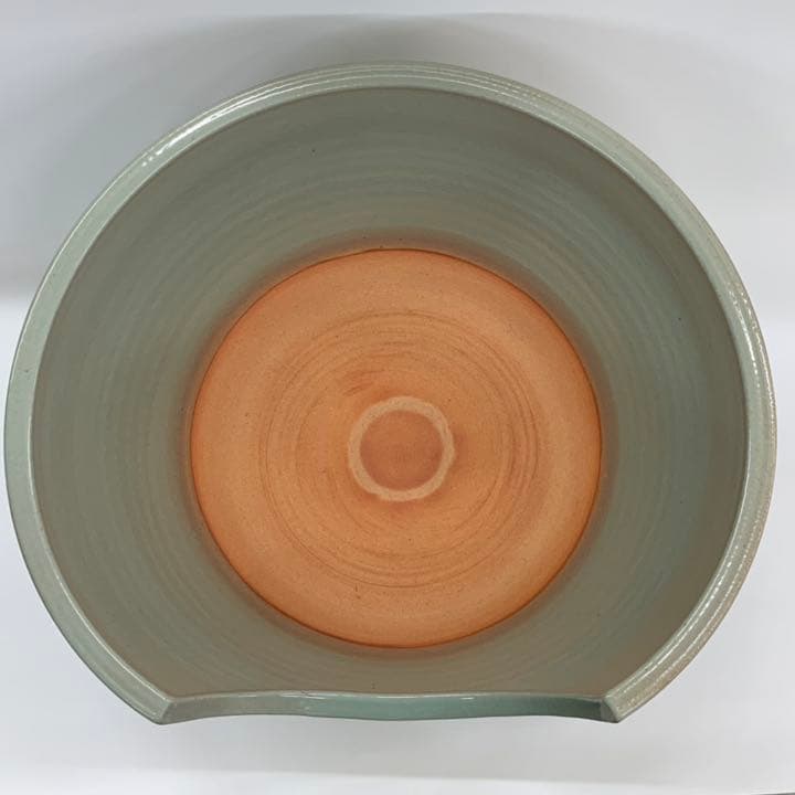 【紅鉢】西尾香舟　青磁　葦の絵