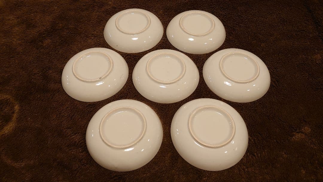 古伊万里　伊万里　色絵　金襴手　豆皿　 布袋の図　７客