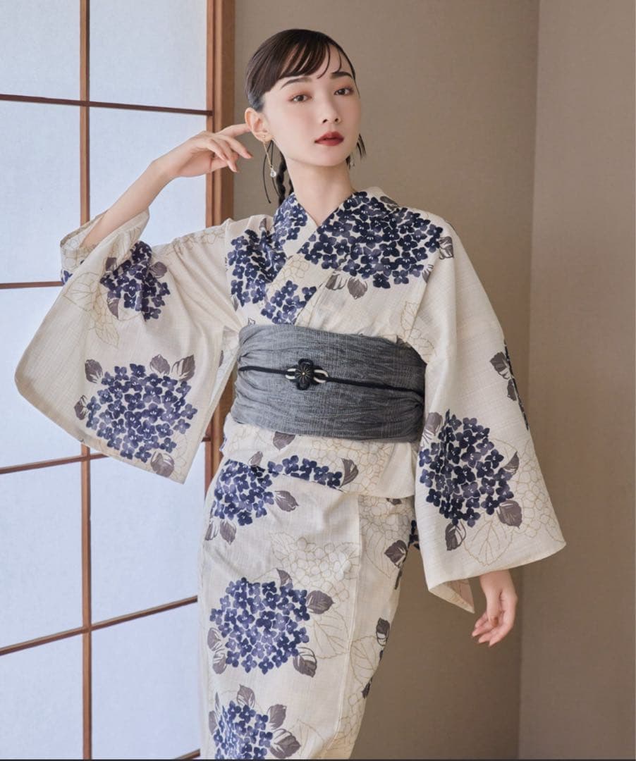 hinari 浴衣　帯　下駄セット