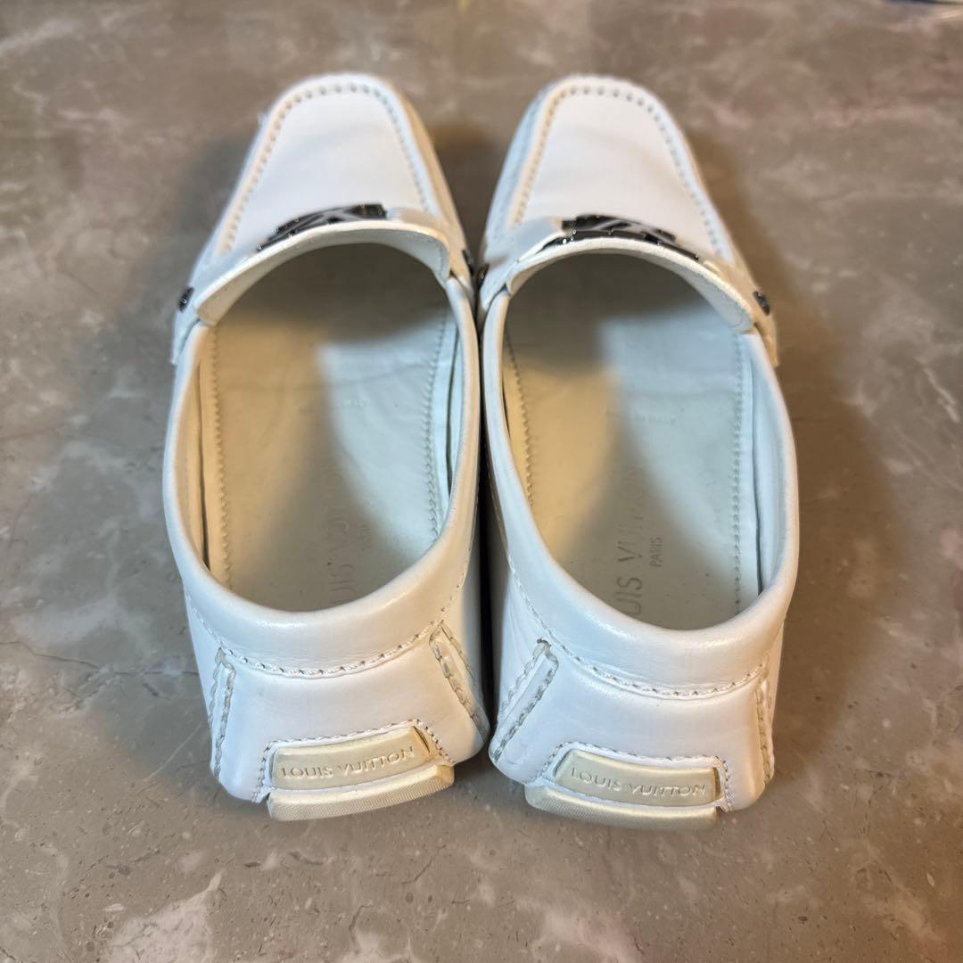 Louis Vuitton ホワイト ドライビィングシューズ　6 1/2