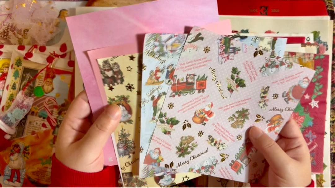 クリスマスおすそ分けファイル　ジャンクジャーナル　コラージュ素材