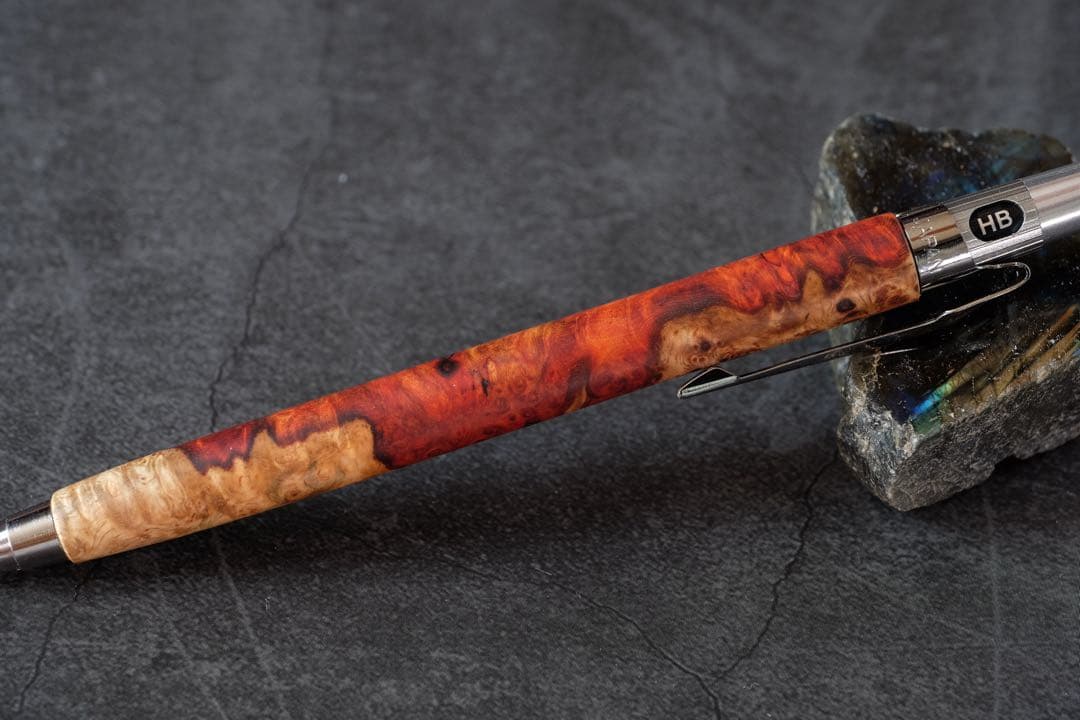 PG5木軸カスタム0166 高村杢工房 製図用シャープペンシル 花梨瘤極上の