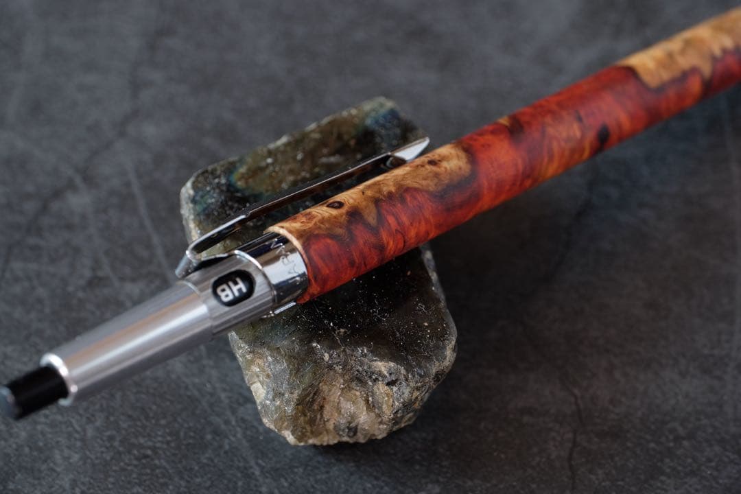 PG5木軸カスタム0166 高村杢工房 製図用シャープペンシル 花梨瘤極上の