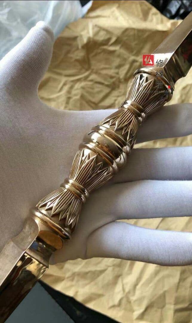 密教法具 真言宗 法器 独鈷杵 金剛杵 真鍮製 32cm 独鈷杵のYahoo