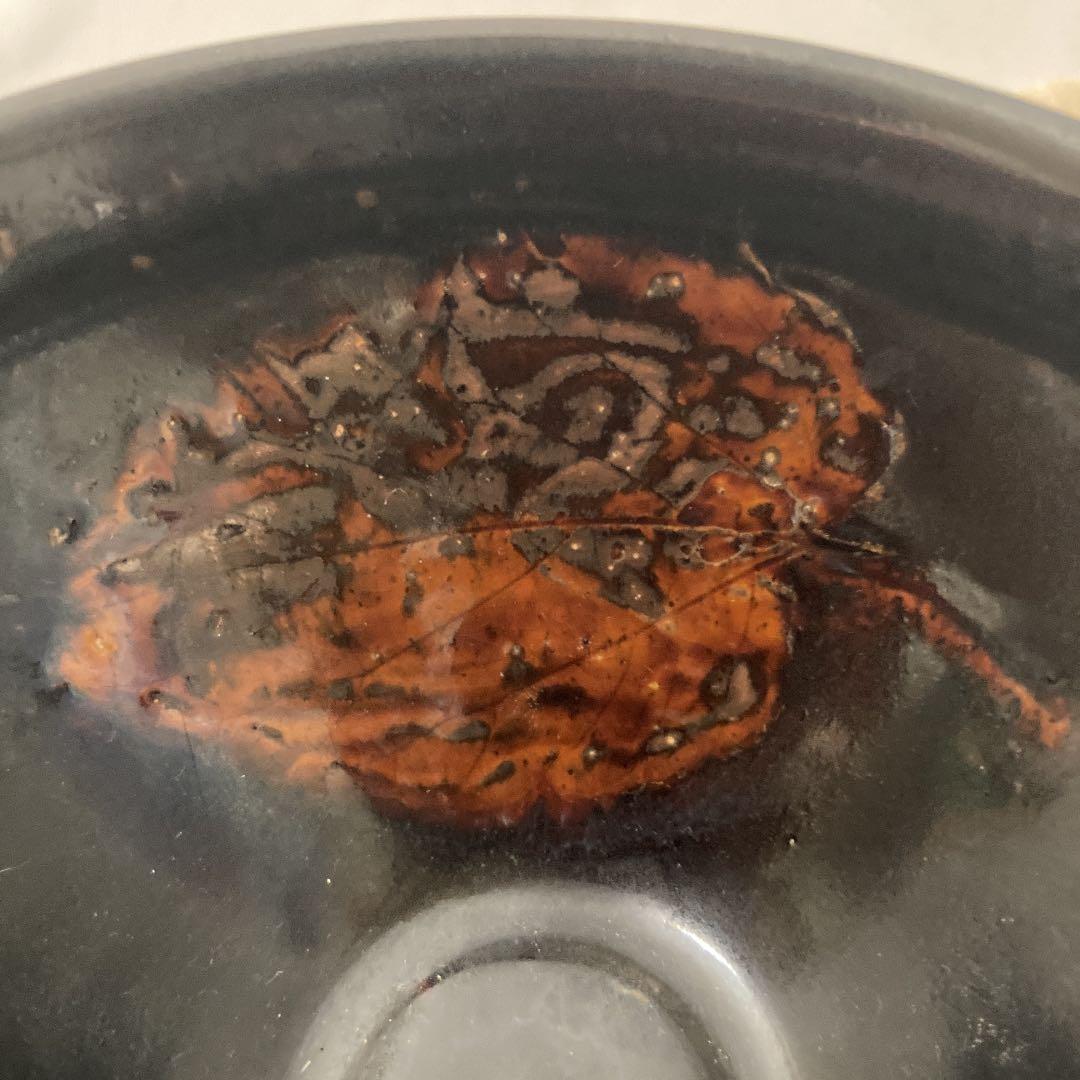 中国 陶磁器 木の葉 天目茶碗