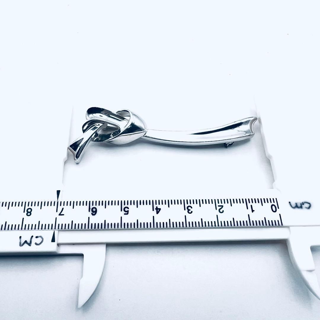 美品✨ティファニー リボン ピンブローチ シルバー Knot ヴィンテージ