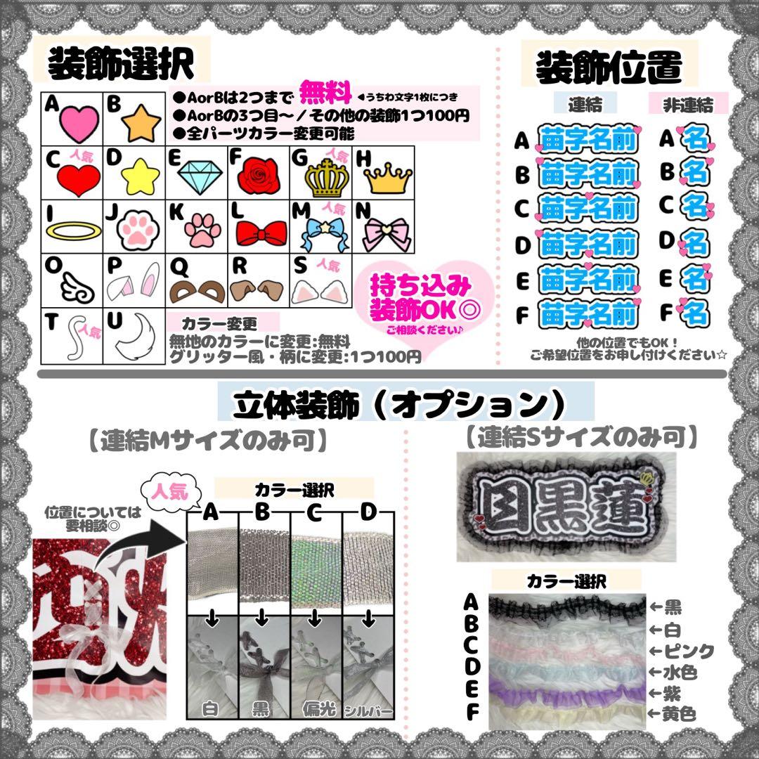 オーダー受付ページ】連結うちわ うちわ文字 文字パネル ネームボード