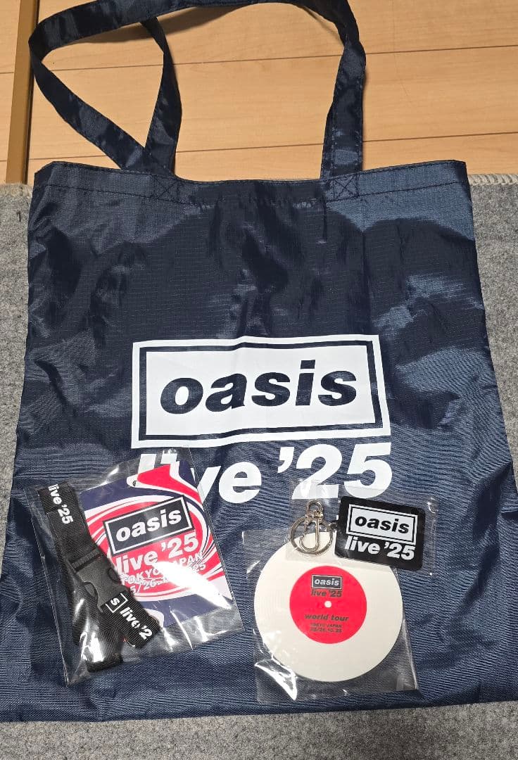 oasis live '25 トートバッグ VIP特典セット oasis来日公演 VIP特典グッズセット（トートバッグ キーリング
