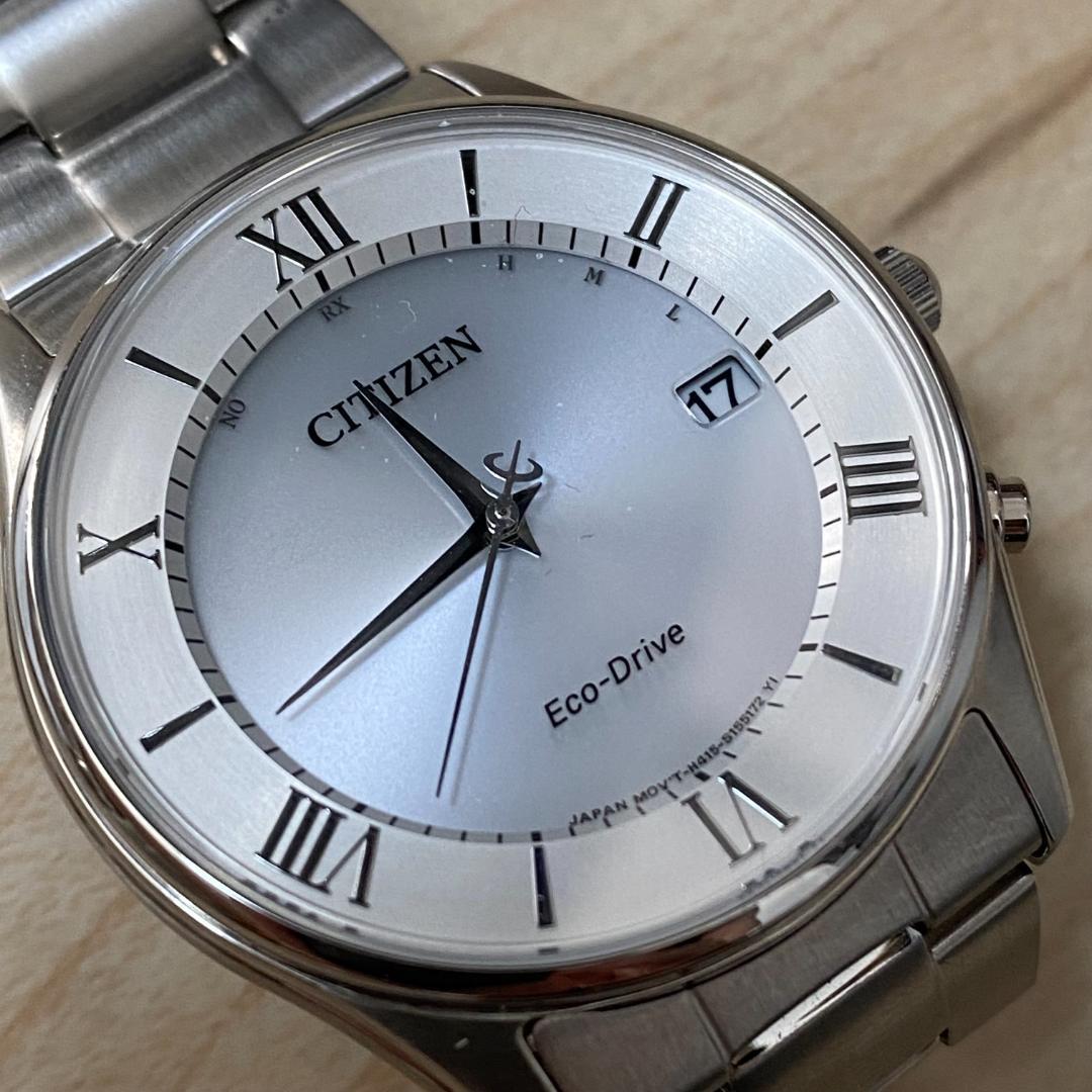 1度使用のみ　国内正規品　シチズン　腕時計　AS1060-54A　白　電波時計
