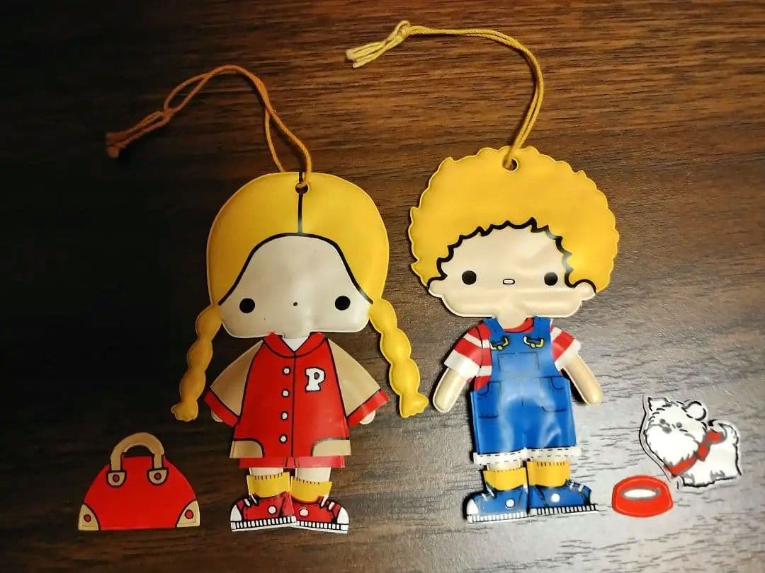 昭和レトロ サンリオ パティ＆ジミー 着せ替え マスコット　希少品　激レア