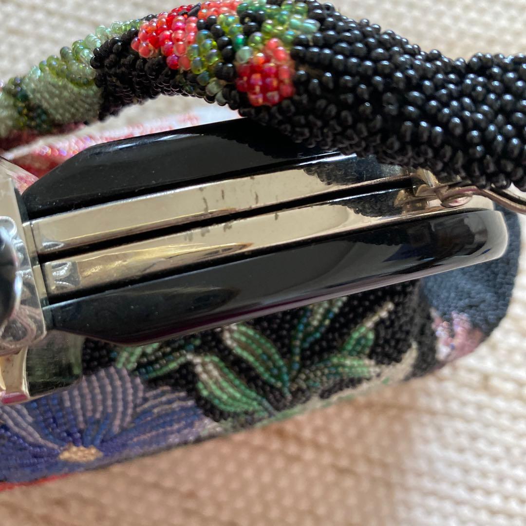 総ビーズ　ハンドバッグ　アンティーク　ヴィンテージ　昭和40年代　レトロ　和装