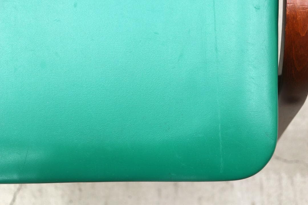 秋田木工 剣持勇 ビーチ材 スタッキングスツール No.202 レトロ 緑