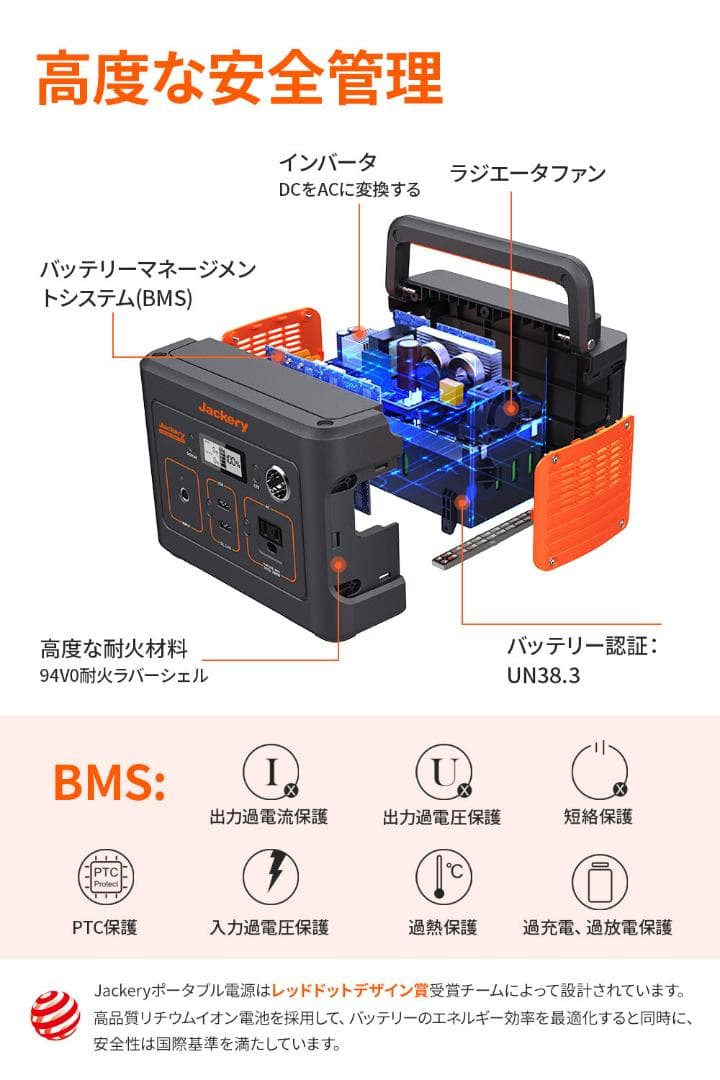 0713純正弦波 Jackery ポータブル電源 67200mAh/240Wh - メルカリ