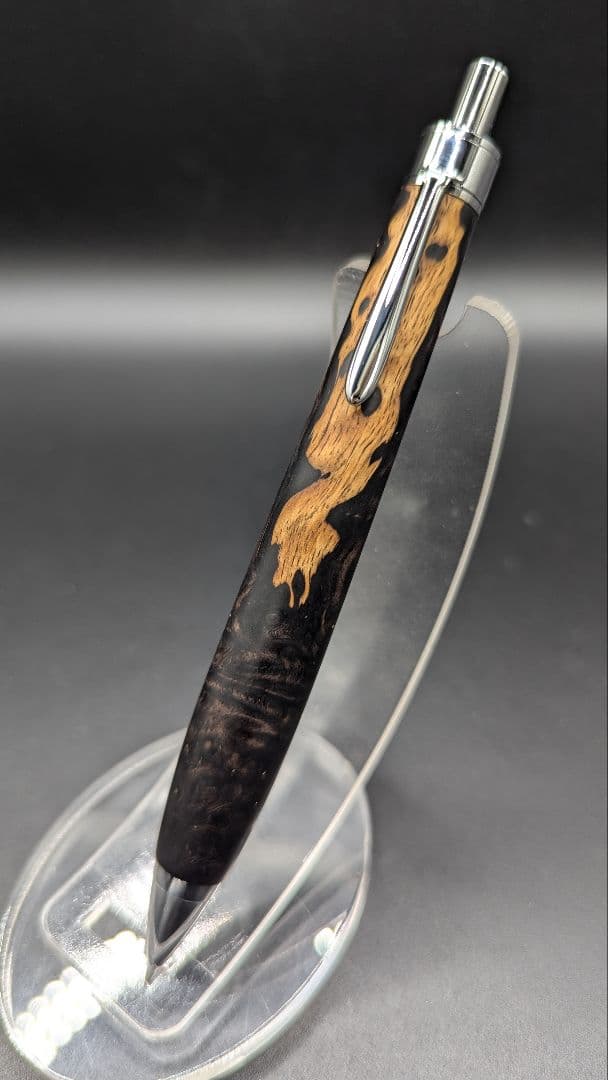 新品】野原工芸 アカマツ 木軸シャーペン0.5mm シルバー金具 木の