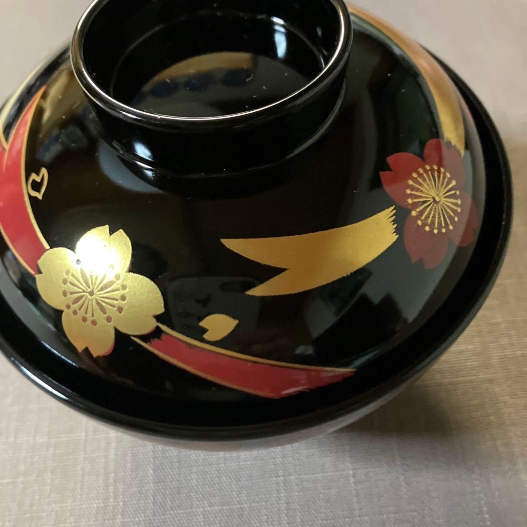 会津塗 蓋付きお吸物椀 雑煮椀 5客セット - メルカリ