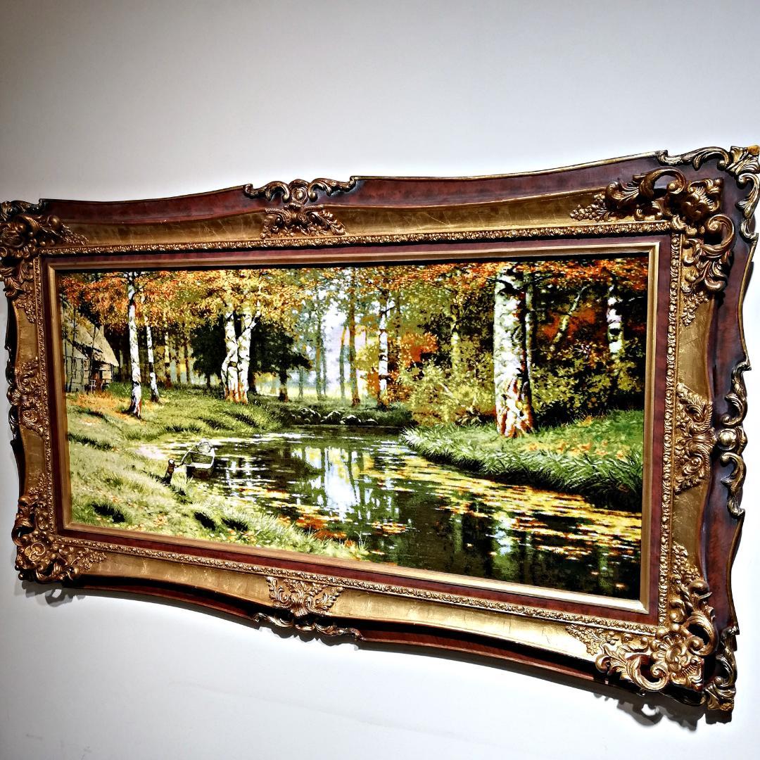 新春初売りセール▼ペルシャ絨毯 額装 タブリーズ 「水辺」