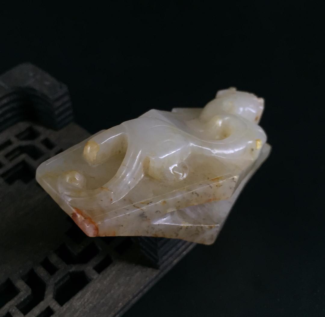 漢代 玉剣飾-剣格 古玉和田玉 中国美術装身具 骨董工芸品