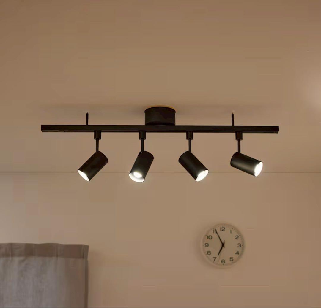 無印良品MUJIのダクトレール、LEDスポットライト、電球セット① MUJI 無印良品 MUJI システムライト・スポットライト3個セット ダクト