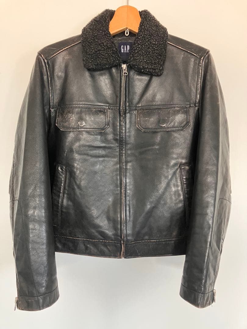 OLD GAP 牛革レザージャケット ボア 中古・古着通販】OLD GAP (オールドギャップ) 裏ボアレザージャケット