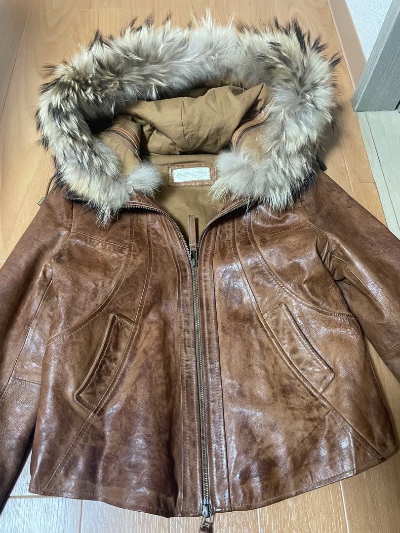 G.O.A.レザー ジャケット ファー付き