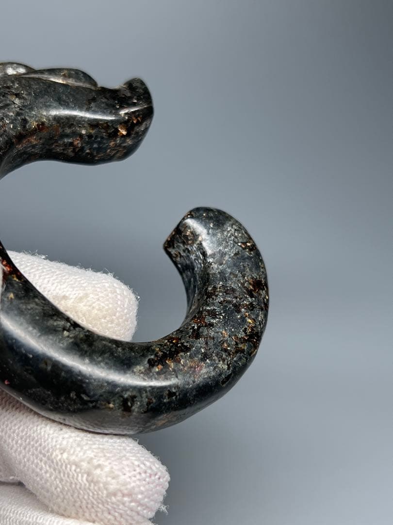 古美術 玉豚竜 紅山文化 C型玉礼器 祭祀器 根付 お守り