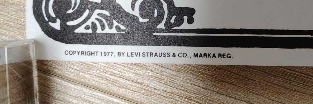 70s Levis ギャランティーチケット　販促用ポスター