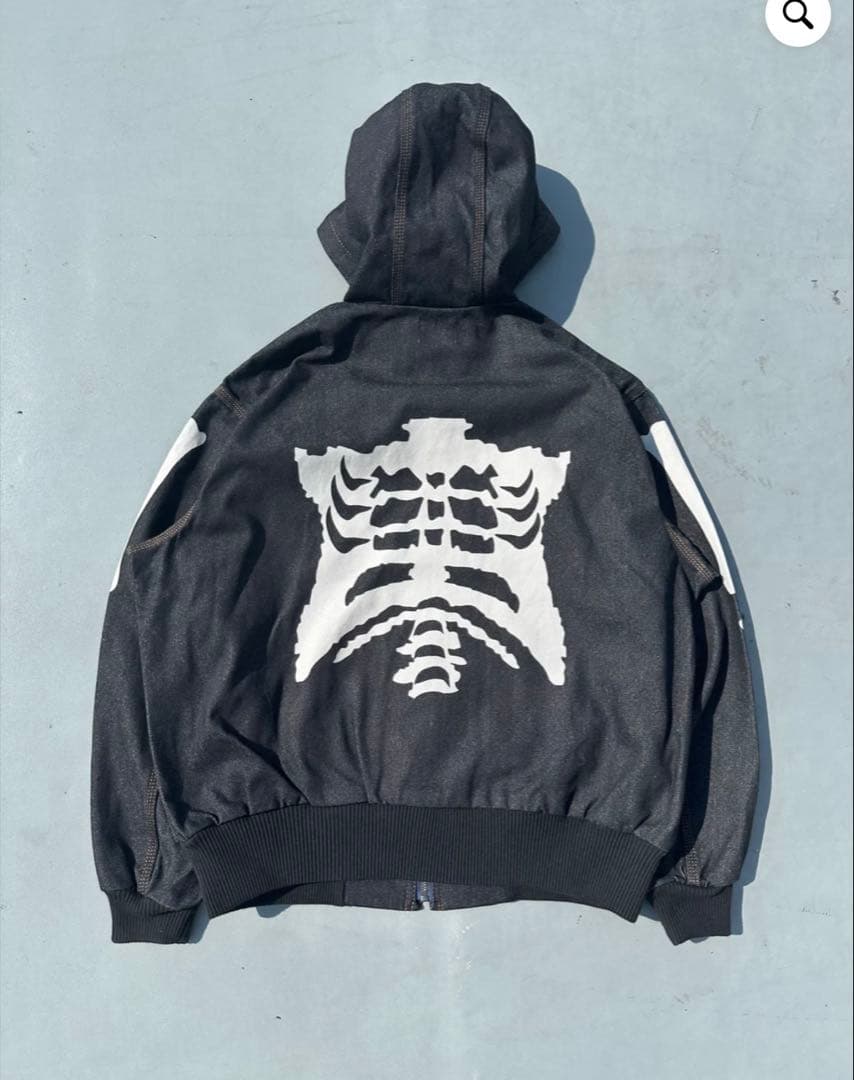 9090 Bone Rigid Denim Zip Hoodie Mサイズ