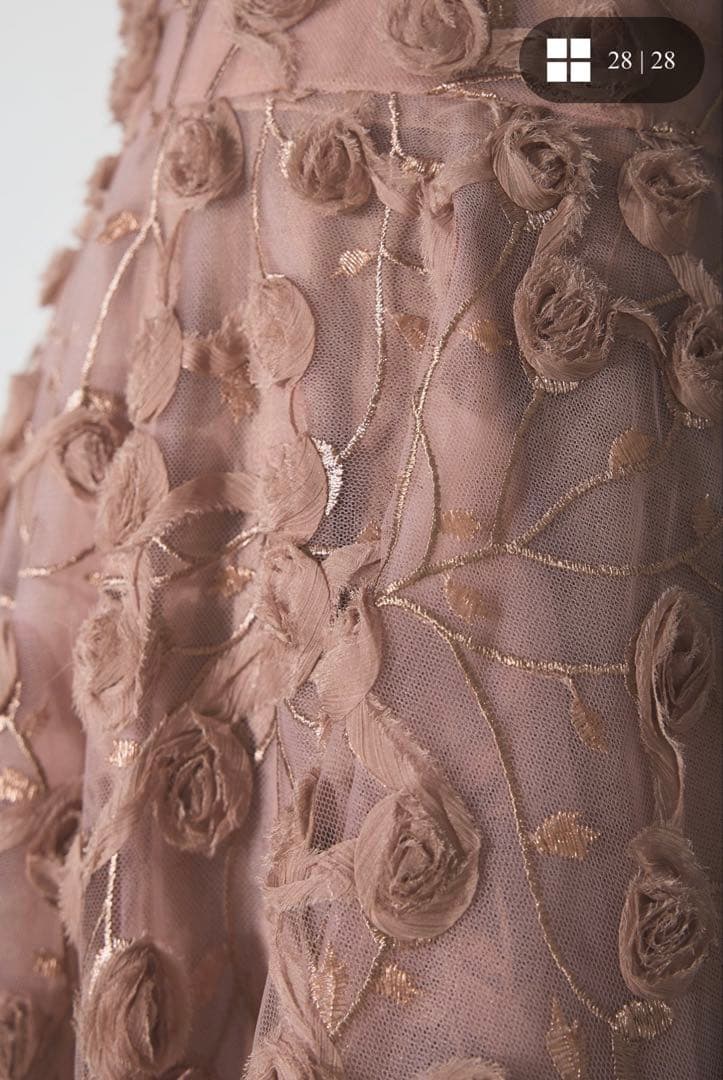 AUBREY】フラワージャガードドレス ANDREA&Co.