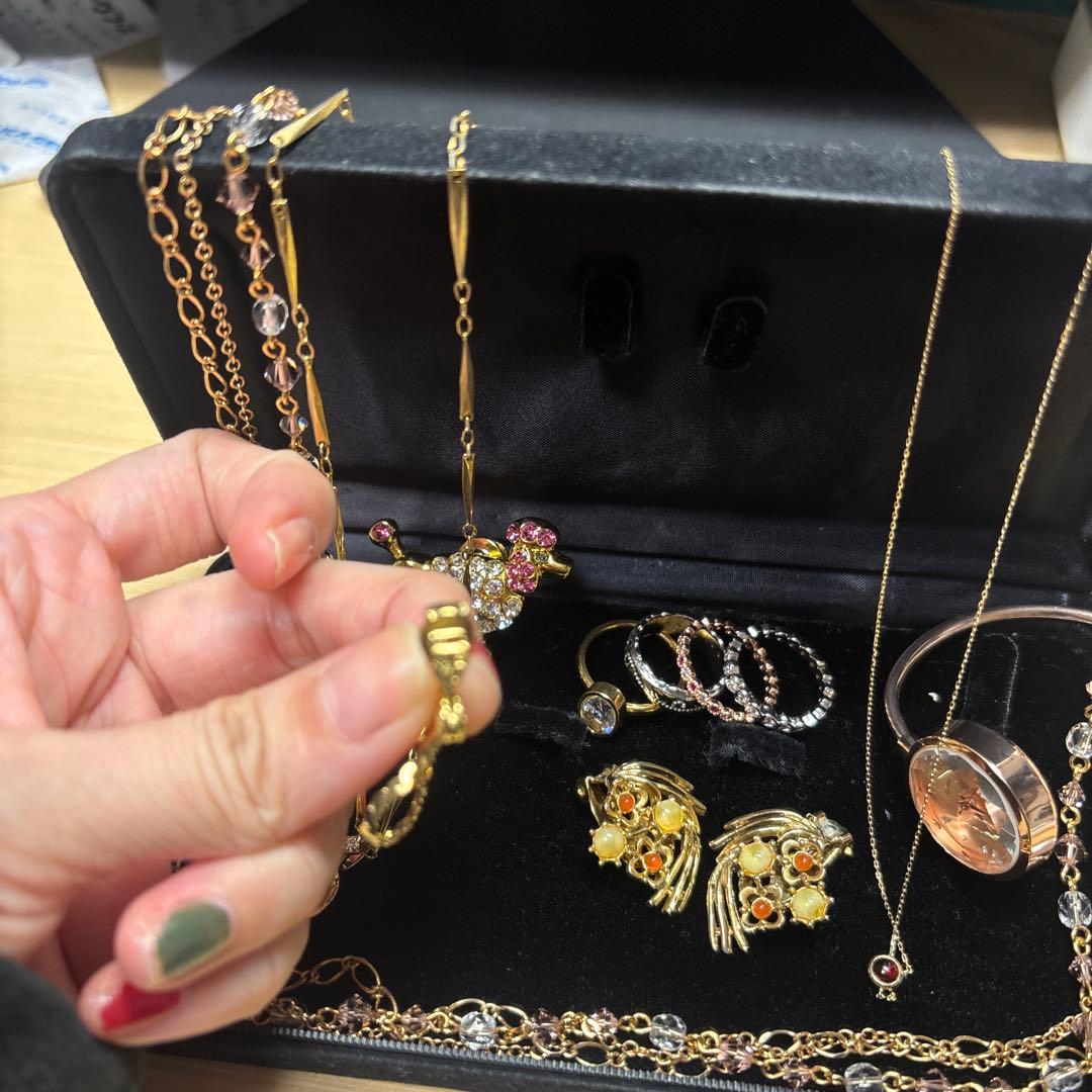 遺品生前整理アクセサリーセットまとめ売りK18GF K10など