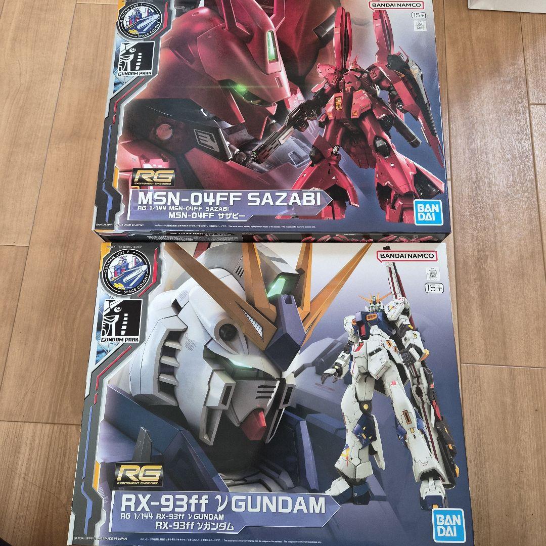 未*2様 RG MSN-04FF SAZABI & RX-93ff νGUNDA G Frame FA RX-93ff ν Gundam & MSN-04FF Sazabi Set Premium Bandai