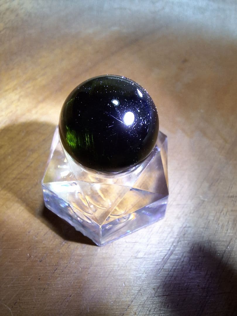 モルダバイト　スフィア　大玉　ソーティング付　本物　希少