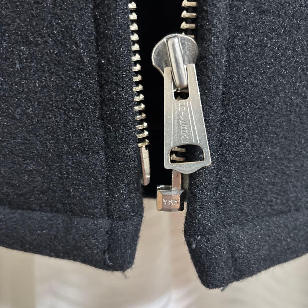 VANSON 刺繍 メルトン ウールコート 黒 S