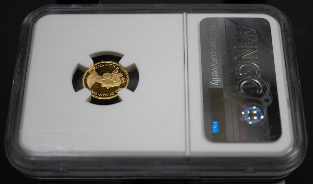 1990 マン島 クラウン 金貨 NGC MS67 1/25オンス エリザベス - メルカリ