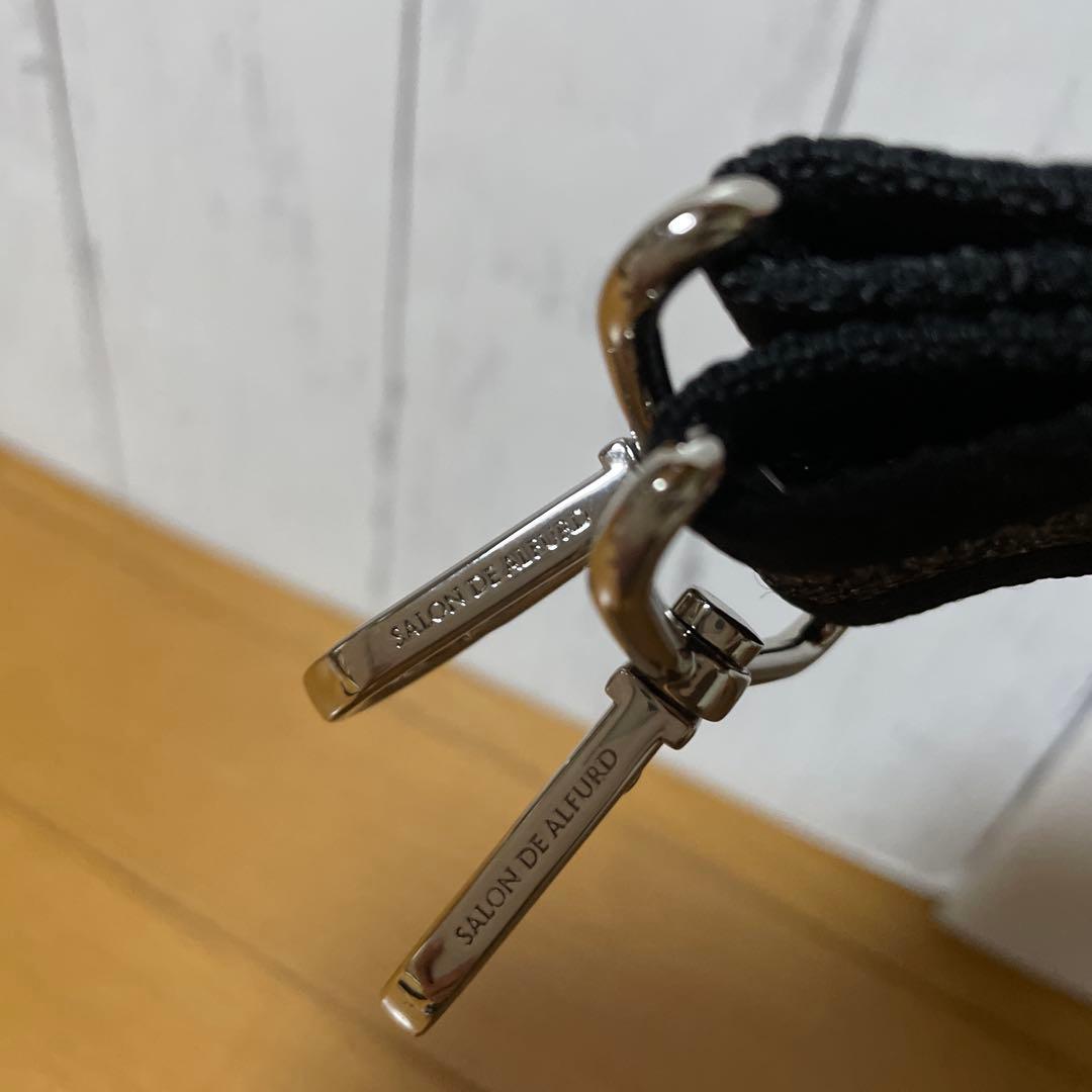 【美品】SALON DE ALFURD スマイル ホリゾンタルバッグ　メタリック