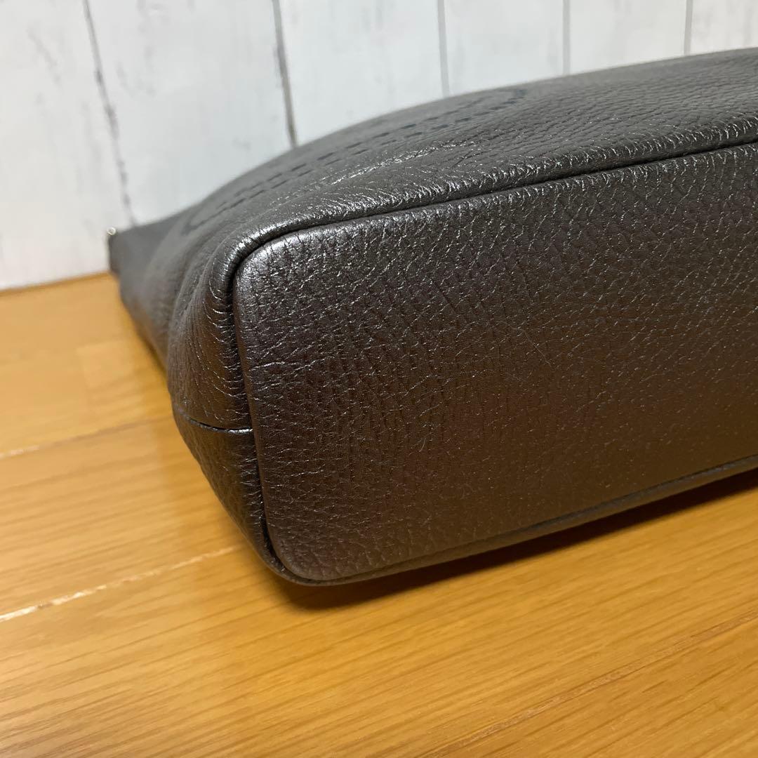 【美品】SALON DE ALFURD スマイル ホリゾンタルバッグ　メタリック